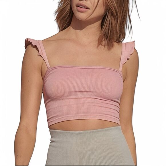 FP Free People Movement Happiness Runs Flirty Crop Tank M/L - Picture 1 of 4